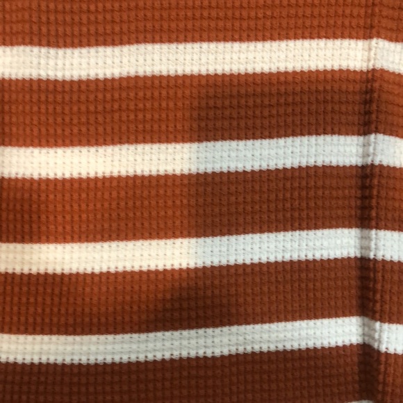 Orange and white waffle Long sleeve shirt - Picture 6 of 8